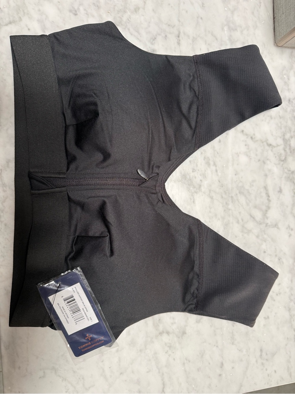 Black Front-Zip Medium Support Sports Bra